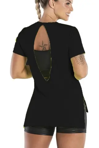 Blusa Costas Abertas Preta