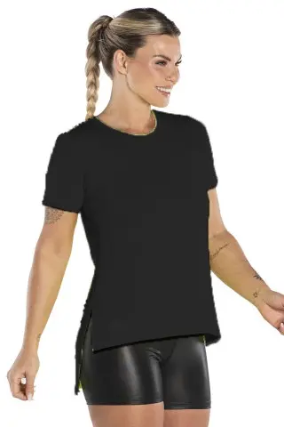Black Open Back Blouse