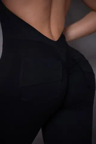 Pump Up Black Jumpsuit