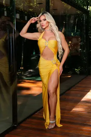 Vestido Monarrica Amarelo