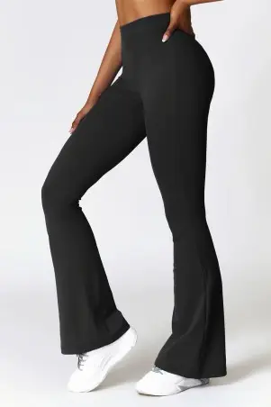 Black Push Up V Flare Leggings w/u