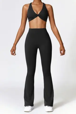 Black Push Up V Flare Leggings w/u Black Push Up V Flare Leggings w/u