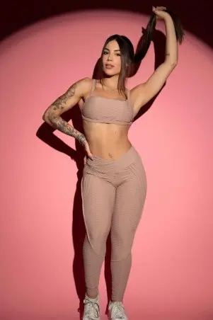 Conjunto brocado Fitwave Light Brown c/e