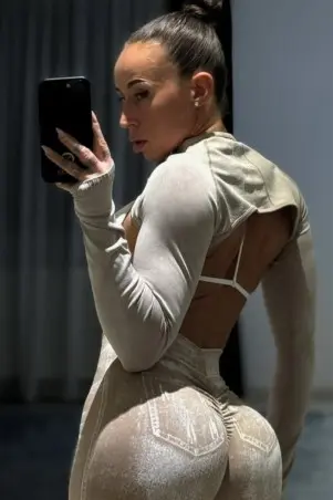 Legging Fake Jeans Skinny Shape Caramel