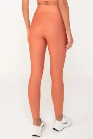 Coral Striped 3D Leggings Coral Striped 3D Leggings