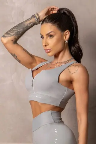 Top Runner Cinza com Ziper Top Runner Cinza com Ziper