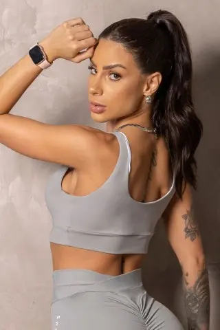 Gray Top Runner with Zipper