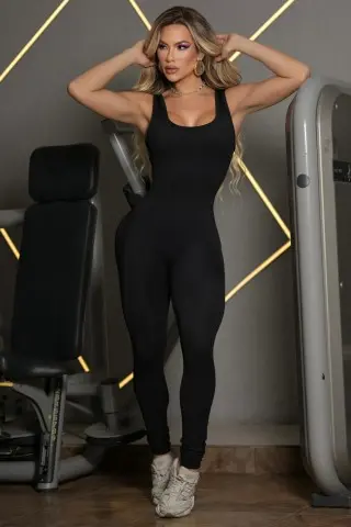 Black Impact Jumpsuit w/u