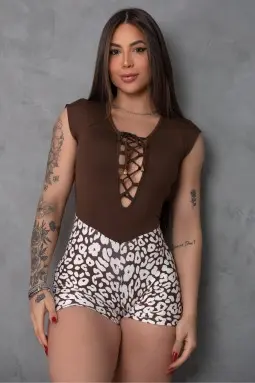 Leopard Love Romper w/u