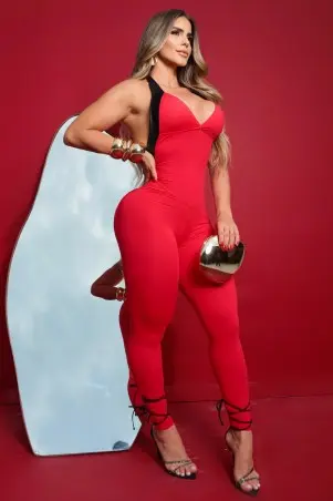 Macacão Radiante Power Vermelho C/E