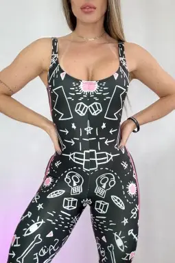 DonnaShape Basquiat Black Jumpsuit