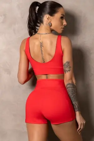 Shorts Smash Vermelho com Silk