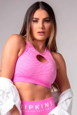 Top Seamless Rosa Animal Print