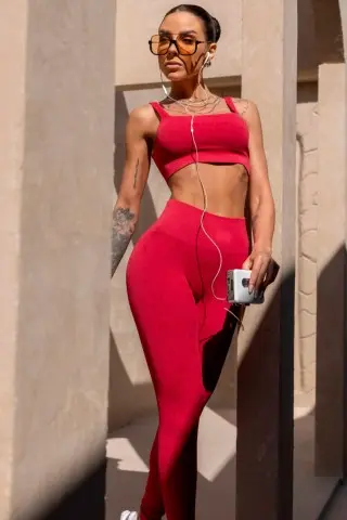 Legging Breezy Seamless Vermelha Legging Breezy Seamless Vermelha