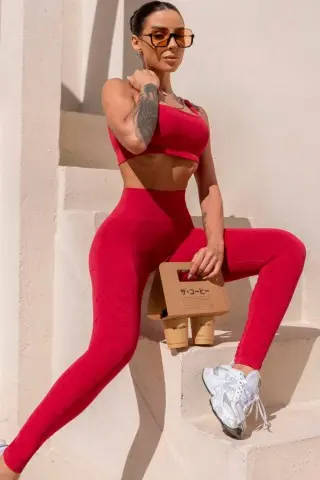 Red Breezy Seamless Legging