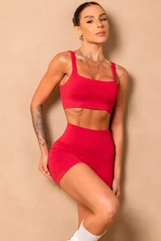 Shorts Seamless Breezy Vermelho