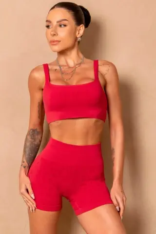 Shorts Seamless Breezy Vermelho Shorts Seamless Breezy Vermelho
