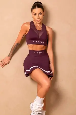 Breezy Purple Pleated Skirt Shorts