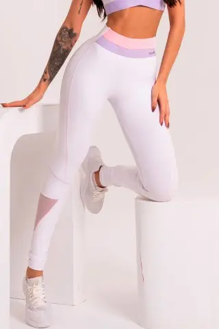 Candy Floss White Leggings