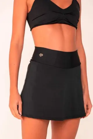 Black Skirt Shorts With Internal Pocket Black Skirt Shorts With Internal Pocket