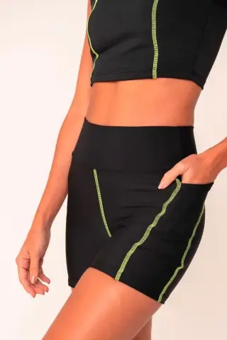 Shorts Beach Tennis Preto S/E Shorts Beach Tennis Preto S/E