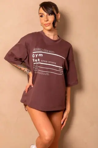 Camiseta Time For me Marrom