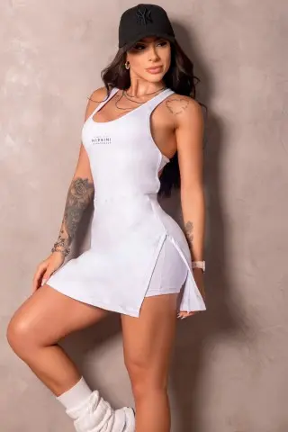 Vestido Stunning Branco Com Shorts