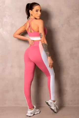 Top Smash Rosa Alças Finas