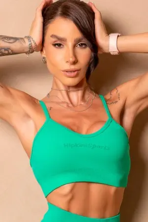 Top Seamless Enjoy The Moment Green