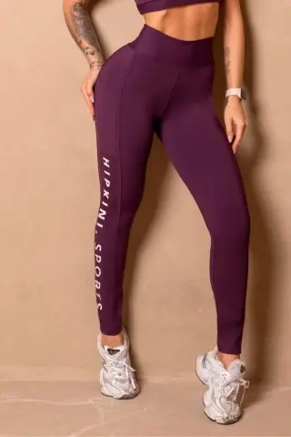 Purple Enjoy The Moment Leggings with Pockets S/E