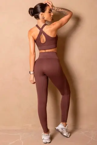 Seamless Legging Enjoy The Moment Brown S/E