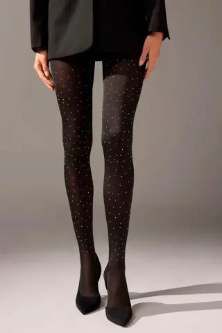 Tights with Rhinestones