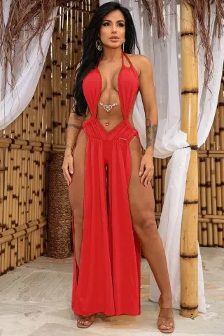 Red Anuhê Jumpsuit Red Anuhê Jumpsuit