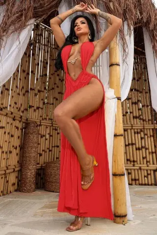 Macacão Anuhê Vermelho