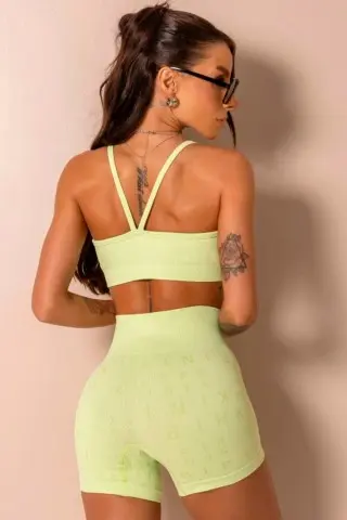 Seamless Style Yourself Green Logomania Shorts S/E Seamless Style Yourself Green Logomania Shorts S/E