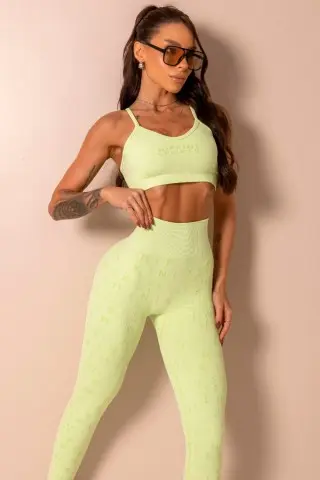 Seamless Style Yourself Green Logomania Legging S/E