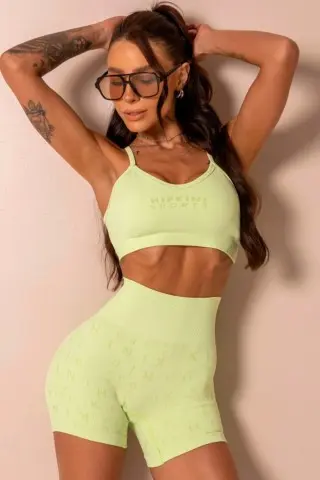 Seamless Style Yourself Green Top with Thin Straps Seamless Style Yourself Green Top with Thin Straps