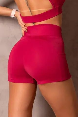 Shorts Runner Marsala Com Bolsos S/E Shorts Runner Marsala Com Bolsos S/E