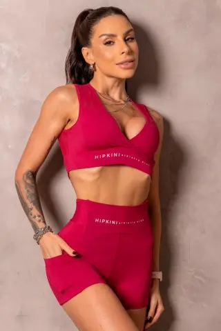 Shorts Runner Marsala Com Bolsos S/E