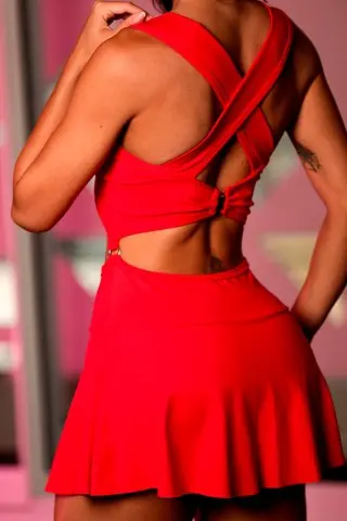 Curve Cut Red Jumpsuit S/E Curve Cut Red Jumpsuit S/E