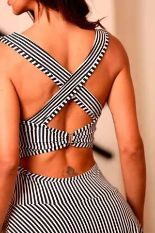 Curve Cut Striped Jumpsuit S/E Curve Cut Striped Jumpsuit S/E