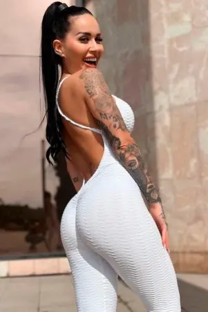 Macacão Brocado Cross Branco