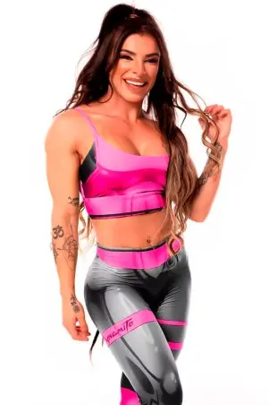 Mercury Black Pink Printed Top