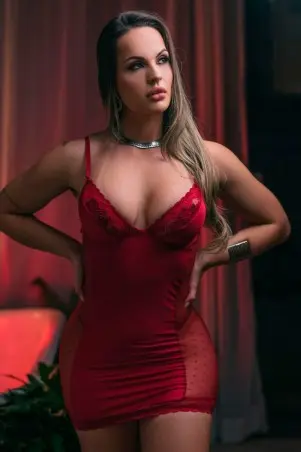 Red Lace-Up Camisole