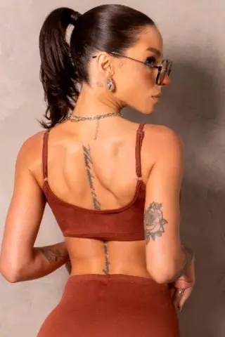 Brown Smash Top with Adjustable Straps Brown Smash Top with Adjustable Straps