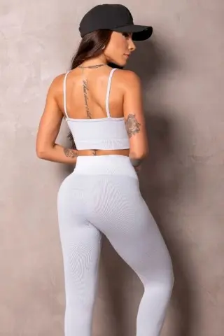 Top Seamless Elevate Branco Mesclado Top Seamless Elevate Branco Mesclado