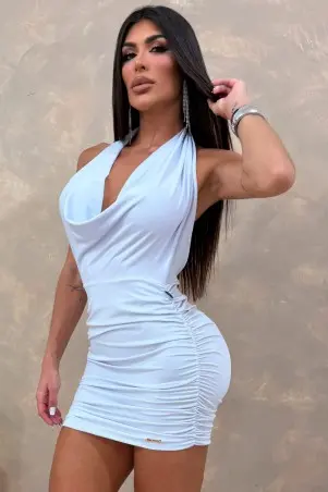 Vestido Champagne Glow White