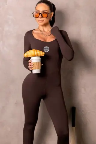 Smash Coffee Long Sleeve Jumpsuit S/E