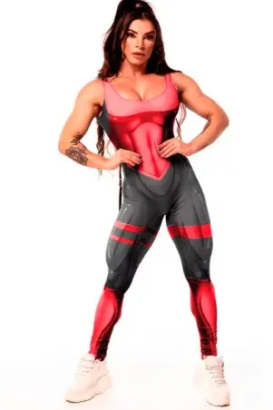 Mercury Black Red Dynamite Jumpsuit S/E