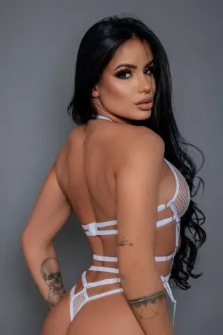 Scarlett White Fishnet Set